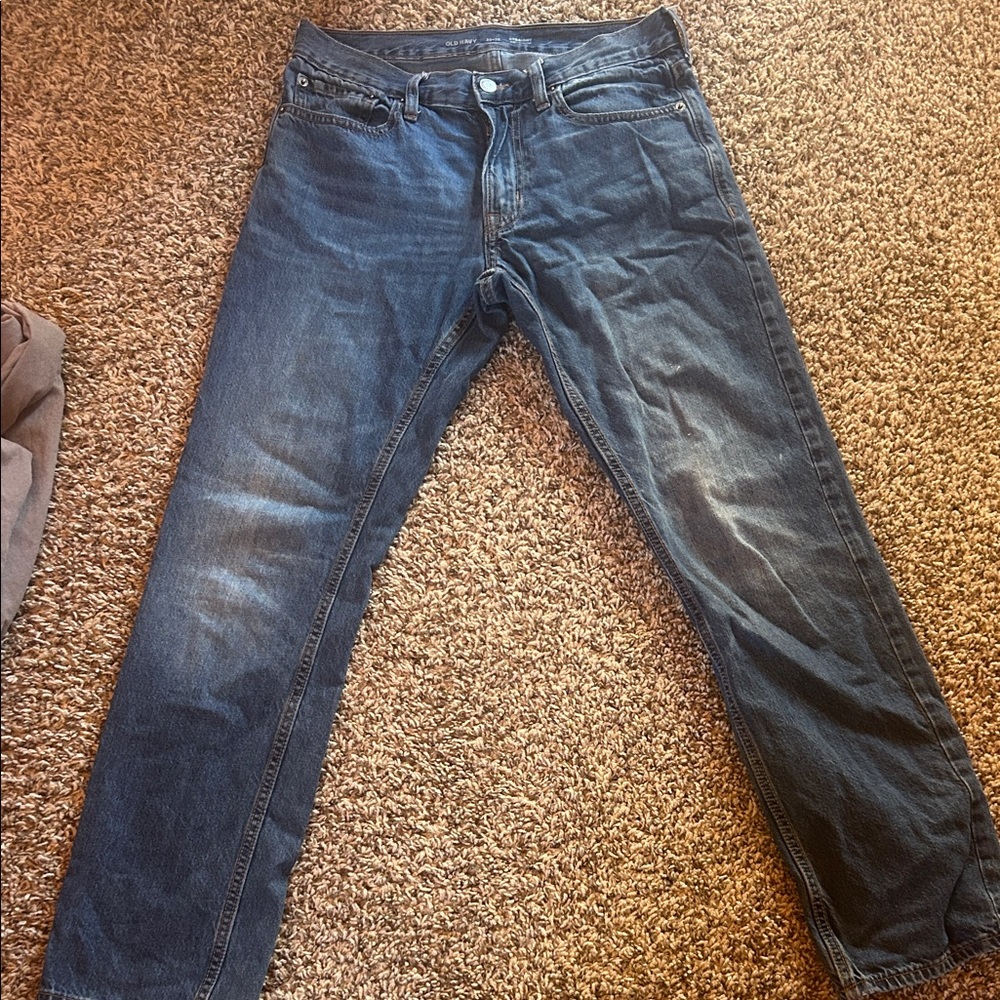 Old Navy Men's Dark Blue Straight leg Jeans